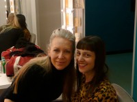 Celebrated make-up artist, Renee Snell, with Becky at NBC-TV Studio