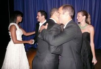 Meeting the Obamas backstage with Jack and Kim Johnson