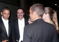 Sharing a few laughs with the President